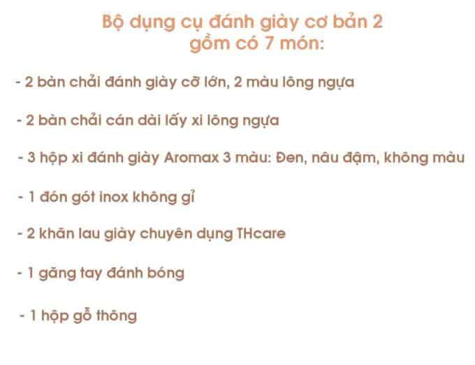 bộ dụng cụ đánh giày cơ bản 2