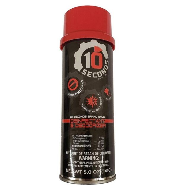 10 Second - Bình xịt khử mùi giày, đồ da dụng, dụng cụ tập gym hỗ trợ diệt vi khuẩn vượt trội